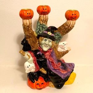 🎃 Fitz and Floyd Omnibus Halloween Candelabra.